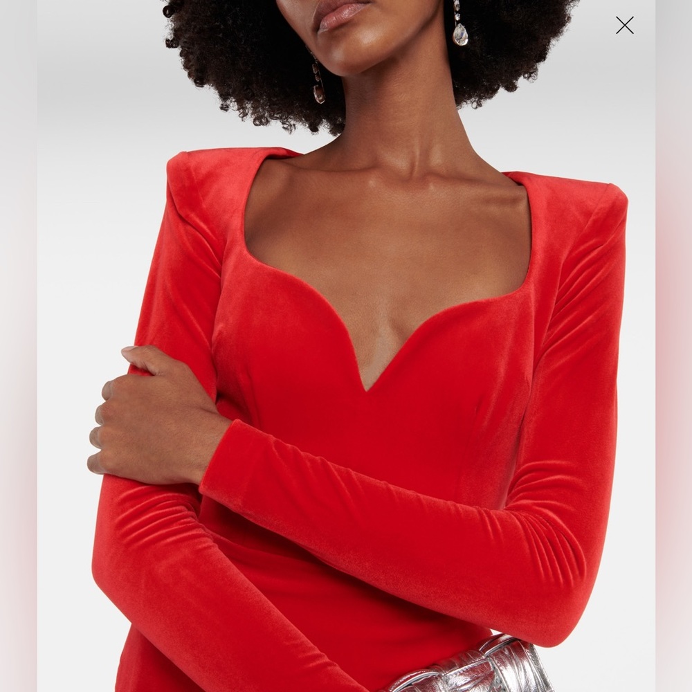 Velvet midi dress - Picture 4 of 11